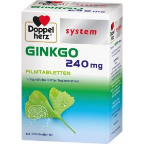 DOPPELHERZ Ginkgo 240 mg system Filmtabletten 120 St – PZN 12346979 из немецкой аптеки