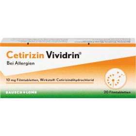CETIRIZIN Vividrin 10 mg Filmtabletten 20 St – PZN 12364291 из немецкой аптеки
