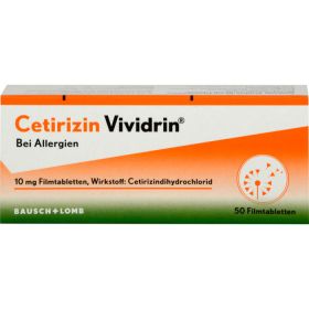 CETIRIZIN Vividrin 10 mg Filmtabletten 50 St – PZN 12364316 из немецкой аптеки