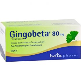 GINGOBETA 80 mg Filmtabletten 60 St – PZN 12461634 из немецкой аптеки