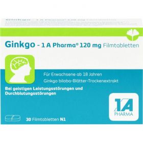 GINKGO-1A Pharma 120 mg Filmtabletten 30 St – PZN 13856903 из немецкой аптеки