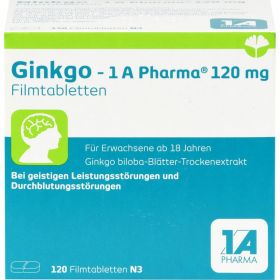 GINKGO-1A Pharma 120 mg Filmtabletten 120 St – PZN 13856932 из немецкой аптеки