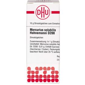 MERCURIUS SOLUBILIS Hahnemanni D 200 Globuli 10 g – PZN 2927379 из немецкой аптеки