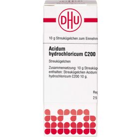 ACIDUM HYDROCHLORICUM C 200 Globuli 10 g – PZN 4200687 из немецкой аптеки