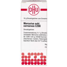MERCURIUS SUBLIMATUS corrosivus C 200 Globuli 10 g – PZN 4227551 из немецкой аптеки