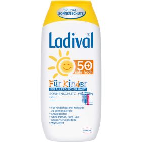 LADIVAL Kinder Sonnengel allergische Haut LSF 50+ 200 ml – PZN 12372244 из немецкой аптеки