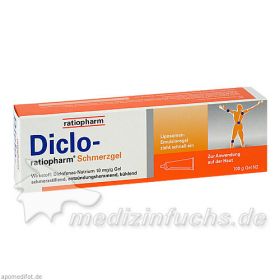 Diclo-ratiopharm Schmerzgel, 100 G – PZN 4704206 из немецкой аптеки