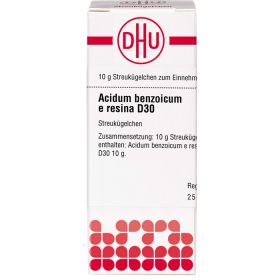 ACIDUM BENZOICUM E Resina D 30 Globuli 10 g – PZN 4992033 из немецкой аптеки