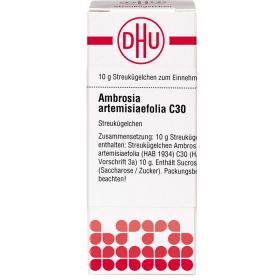 AMBROSIA ARTEMISIAEFOLIA C 30 Globuli 10 g – PZN 7454371 из немецкой аптеки