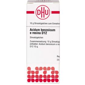 ACIDUM BENZOICUM E Resina D 12 Globuli 10 g – PZN 4200345 из немецкой аптеки